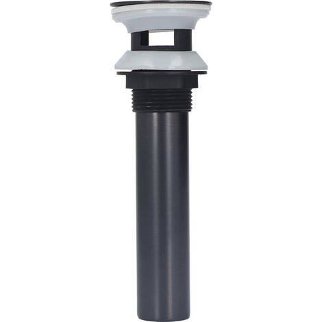 Bonde à pression en acier inoxydable noir pour lavabo, ensemble de vidage sans trop-plein, anti-refoulement, usage salle de bain