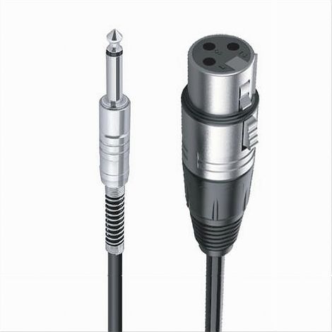 MaxTech - Cavo Jack 6.5 Mm Mono A Xlr Femmina Audio Prolunga Per Microfono 1.8 Mt Jxlr-01 - (1/2)