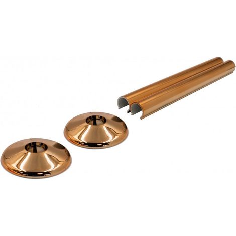Talon Snappit Radiator Pipe Covers & Collars 200mm Rose Gold ACSNRG/K2 (1/3)