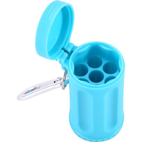 Cendrier de voyage portable en silicone bleu - Porte-gobelet auto pour cigarette - Accessoire fumeur pour voiture (1/5)