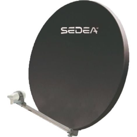 Parabole Satellite - SEDEA - 65 cm - Acier Anthracite - LNB Universel - Montage Facile