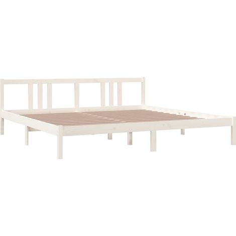 Massivholzbett Weiß 200x200 cm vidaXL