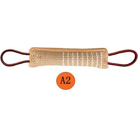32cm,(Liseré beige)Boudin À Mordre en Jute pour Chien, Jouet Morsure Chien Extra Robuste, Durable, Jouets interactifs pour Les Chiens de Moyenne à Grande Taille, idéal pour Le tir à la Corde (1/5)