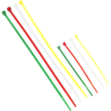 DELOCK Colliers de serrage colorés (200 pièces, 100 x 2,5 mm + 200 x 3,6 mm)