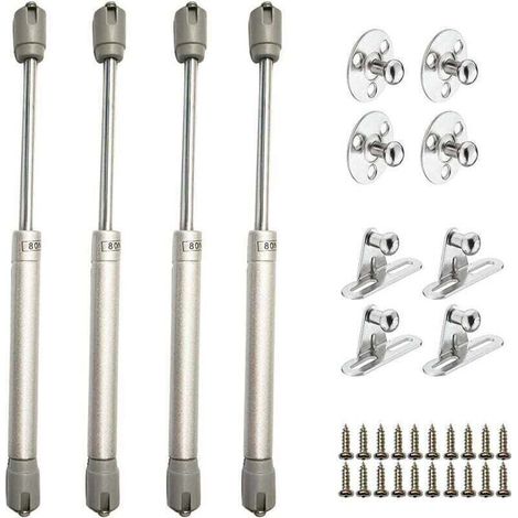 4pcs Verin à gaz 80N, Verin hydraulique, Verin meuble amortisseur porte placard pour armoires bibliothèques meuble