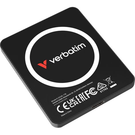 Disque SSD externe ultra-fin Verbatim SnapBack 1 To noir 32336