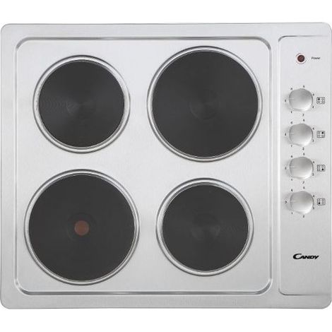 Candy CLE64KX fornello elettrico Acciaio inox Da incasso 58 cm Piastra sigillata 4 Fornelli