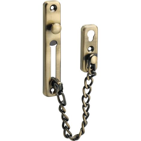 Chaîne de Porte de Sécurité Limiteur de Porte Étroit Verrou de Porte Anti-Vol à Ressort avec Vis pour Porte Interne à Domicile, Finition Noire Matte en Acier Inoxydable, EFD9000-B (1/5)