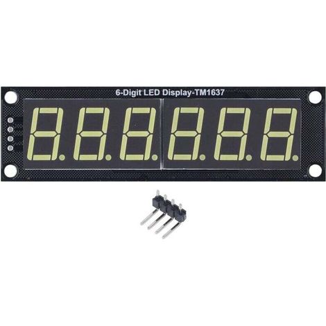 Module d'affichage 7 segments, écran LED 0,56 pouce, tube numérique, 6 chiffres, nombre décimal 7 segments, TM1637, module d'affichage numérique, affichages optoélectroniques (1/4)