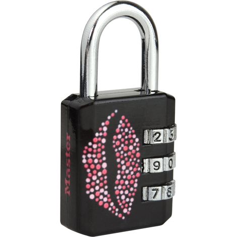MASTER LOCK 1509EURDKISS CADENAS VESTIAIRE MOTIF KISS NOIR 30 MM