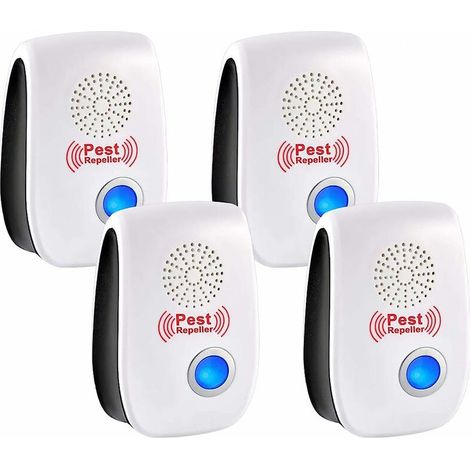 Lot de 4 répulsifs ultrasoniques anti-rongeurs et insectes, prise électrique – DELKEVIC