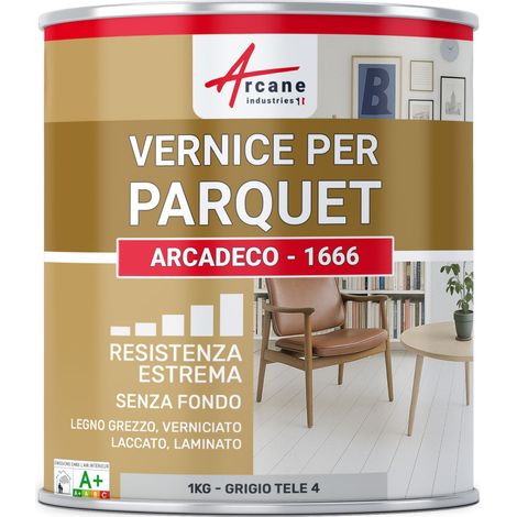 Vernice per parquet in legno e pavimenti in laminato: ARCADECO - 1666 - 1 kg Grigio tele 4 - RAL 7047 - ARCANE INDUSTRIES (1/5)