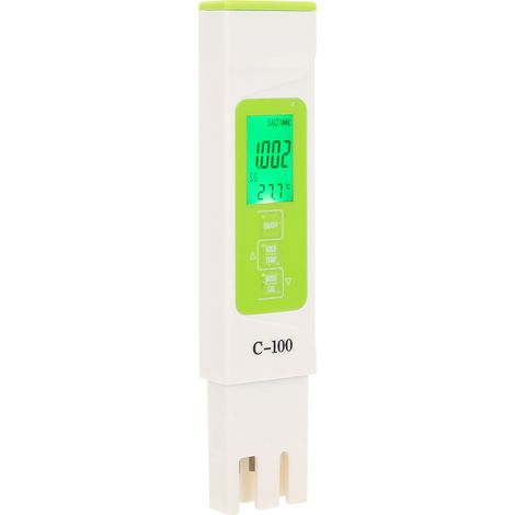 C-100 Multifunktionaler Wasserqualitätsprüfstift 5 in 1 Hochpräziser Temperatur-, Salzgehalts-, TDS- und EC-SG-Tester (1/5)