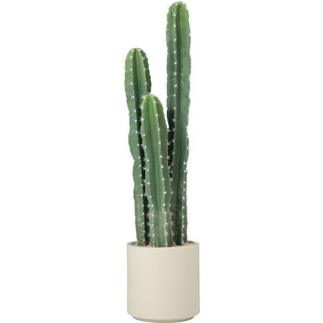 Cactus artificiel 95 cm réaliste vert avec pot