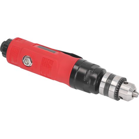 Perceuse à air droite 3/8" ST-265B rouge, mandrin à engrenages, usage industriel, vitesse moyenne, outil pneumatique robuste. (1/5)