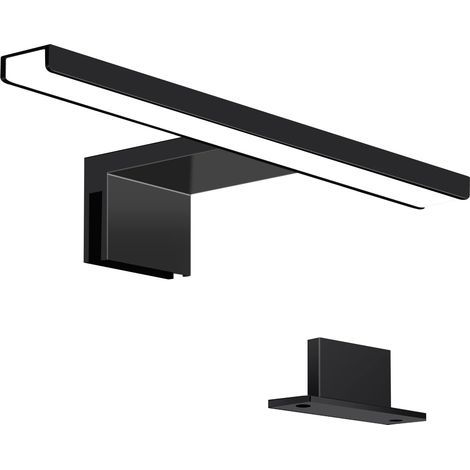 Schwarze LED-Badezimmerspiegelleuchte 5W 30CM 400LM, Spiegelwandleuchte 6000K Warmweiß, IP44 wasserdichte Badezimmerschrankleuchte, Schminktisch- und Frisiertischbeleuchtung (300mm)