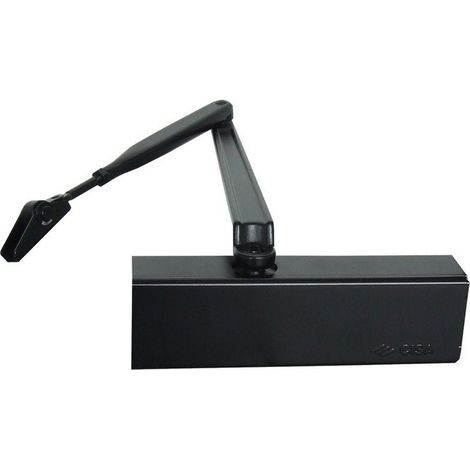Cisa 1C151003090 Professional Plus 2 Chiudiporta a Compasso Senza Fermo EN 2-4 Multiforza Portata 80 Kg Larghezza Porta Max 1100 mm colore Nero