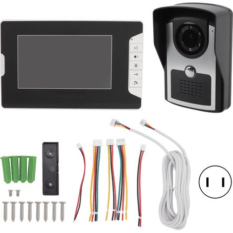 Intelligente Türklingel mit HD-Kamera und drahtloser Video-Gegensprechanlage, 100–240-V-Netzteil für mehr Sicherheit im Haus (1/5)