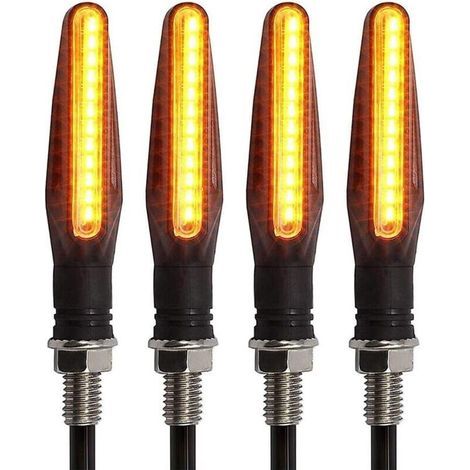 12 Stück Motorrad-LED-Blinker, gelbe Blinker, Positionslichter, wasserdichte Motorradblinker - Crezuo