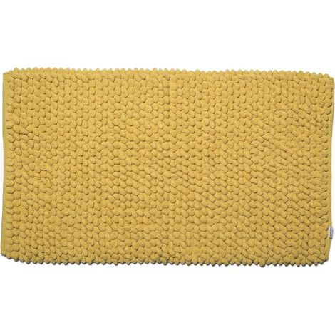 Croydex Soft Cushioned Bathroom Bath Mat, Yellow, Machine Washable (1/2)