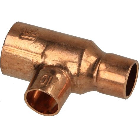 Raccord à braser cuivre té réduit 15 x 10 x 10 mm