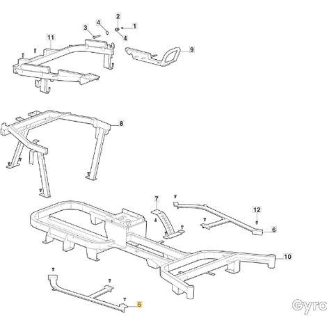 Soporte reposapiés DERECHO para modelos GYRO500e ORIGINAL STIGA 337785161/0