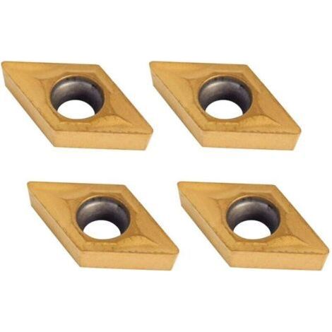 10 pièces plaquettes en carbure CNC, plaquettes de coupe de tour en forme de diamant, lame en carbure indexable pour outil de tournage. (1/3)