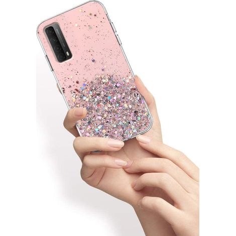 Funda para Huawei P Smart 2021/Y7A, brillante, rosa. (1/3)