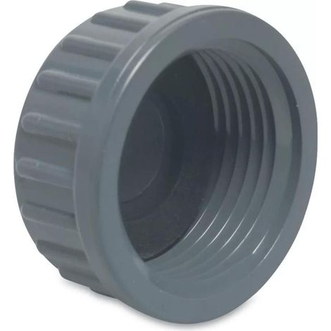 Profec Gewindekappe PVC-U, 1 Zoll IG, 10 bar, grau (1/5)