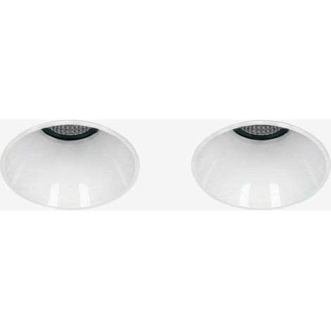 Pack de 2 downlights LED encastrables sans cadre trimless ronds Ø5,3 cm en aluminium Orelva SKLUM Blanc (1/5)