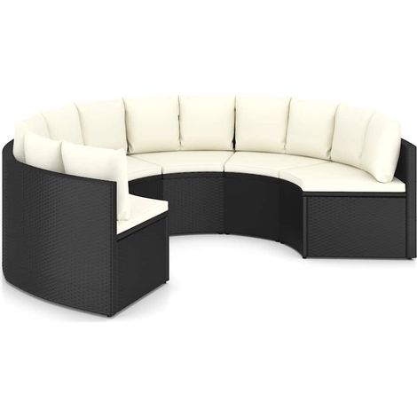 Maison Exclusive - 6-tlg. Garten-Sofagarnitur mit Auflagen Poly R (1/5)