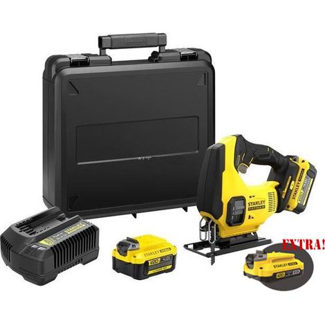 Seghetto alternativo a batteria V20 18V con 3 batterie (2 x 4.0 Ah + 1 x 2.0 Ah) LI-Ion SFMCS600M2K-QW V20 FATMAXB. STANLEYB. (1/5)