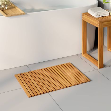 Badematte Braun 60 x 40 cm Massives Akazienholz