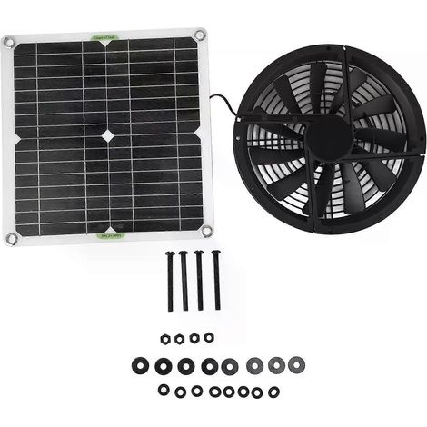 Für Solar-Gewächshauslüfter, Solarpanel-Lüfter, niedrigere Innentemperatur, 3000 U/min, für Haustierhäuser, für Hühnerställe, für Gewächshäuser/Schuppen-JXLGV (1/4)