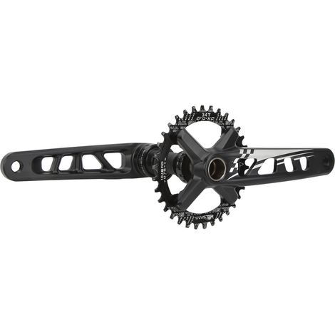 Pédalier VTT, manivelles creuses intégrées, plateau noir (1/5)