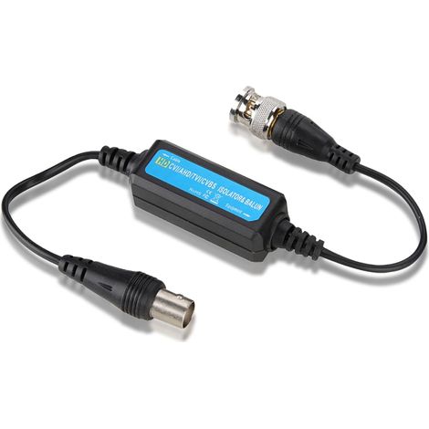 Isolateur Vidéo de Boucle de Masse, Boucle de Terre Isolante en Plastique, HD-TVI/CVI/AHD/CVBS BNC Coaxial Bnc Mâle À Femelle pour Caméra (1/5)