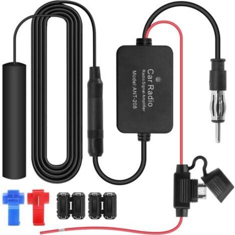 Amplificateur Antenne Autoradio, 12V Dab Antenne Voiture Compatible avec Radio Dab/FM/AM, Antenne Autoradio Dab/FM pour Autoradios Post-Equipés, Antenne Radio Voiture pour Véhicule,Camping,SUV (1/5)