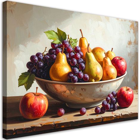 Stampe su Tela, Natura morta con frutta in una ciotola, 30x20 (1/5)