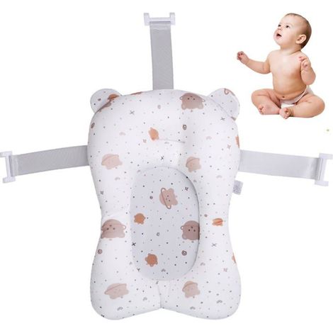 Coussin de bain bébé doux et confortable, support de bain réglable pour nouveau-né (1/5)
