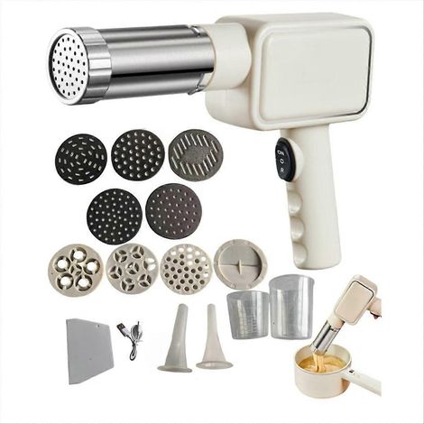 Électrique pâtes machine ménager Handheld Wireless Noodle machine A maison Noodle machine avec Nozzles (1/5)