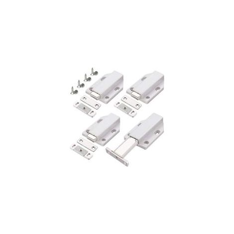 Porte Placard Push to Open Magnétiques aimant porte 4 pièces Loquet Magnetique Porte Fermeture Push Open Amortisseur pour placard cabinet meubles armoire - Crezuo (1/4)