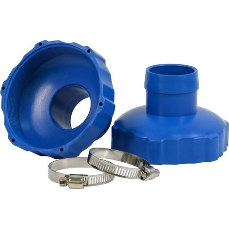 Set di 2 adattatori per tubo flessibile 11238 per piscine fuori terra, compatibili con skimmer di superficie a parete 28000E, 28335EH, 28337EH, 28341WA, 28345WA, 28365EH, 28375EH, 28395E (1/5)