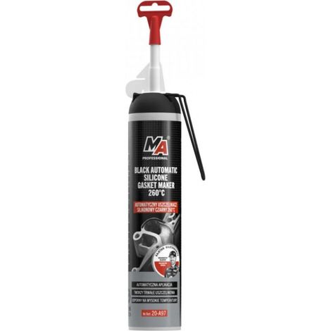 017639 MA professionnel - Mastic silicone automatique noir 260 °C - 200 ml