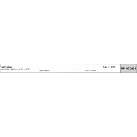 tracteur de pelouse câble d'entraînement BA125-760 125-76 H450C H451C câble 430 mm