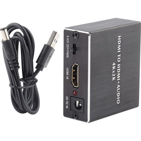 Extracteur Audio HDMI 4K vers HDMI + SPDIF + Jack 3.5mm - Séparateur Audio Haute Définition (1/5)
