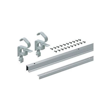Kit de profils coulissage et guidage pour ferrures Wing Line L - longueur 1200 mm - finition anodisé - HETTICH (1/4)