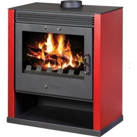 Stufa a legna Victoria Rubin da 11,4 kW colore rosso (1/3)