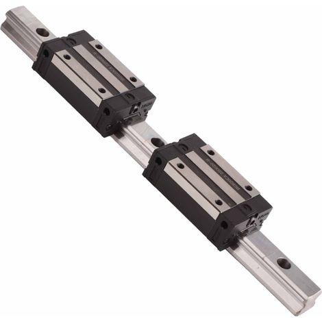 1 rail de guidage linéaire HGR20‑300 mm + 2 blocs de roulement pour chariots (1/5)