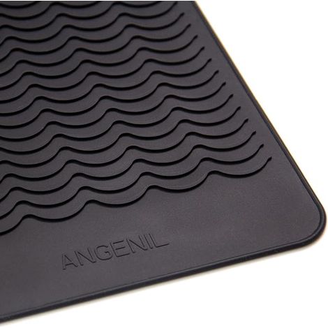 Tapis Resistant a la Chaleur de Silicone Pour Lisseur, fer à Friser, Boucler a Cheveux Crépus, fer Court a Vapeur Voyage, Plaque Titane Ceramique (1/2)