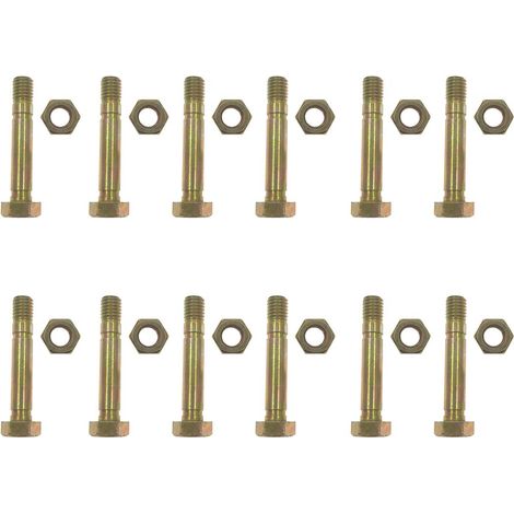 Cancanle 12er-Pack Scherbolzen und Muttern für Rotary 5575, kompatibel mit Ariens 52100100, Länge 5,2 cm (1/5)